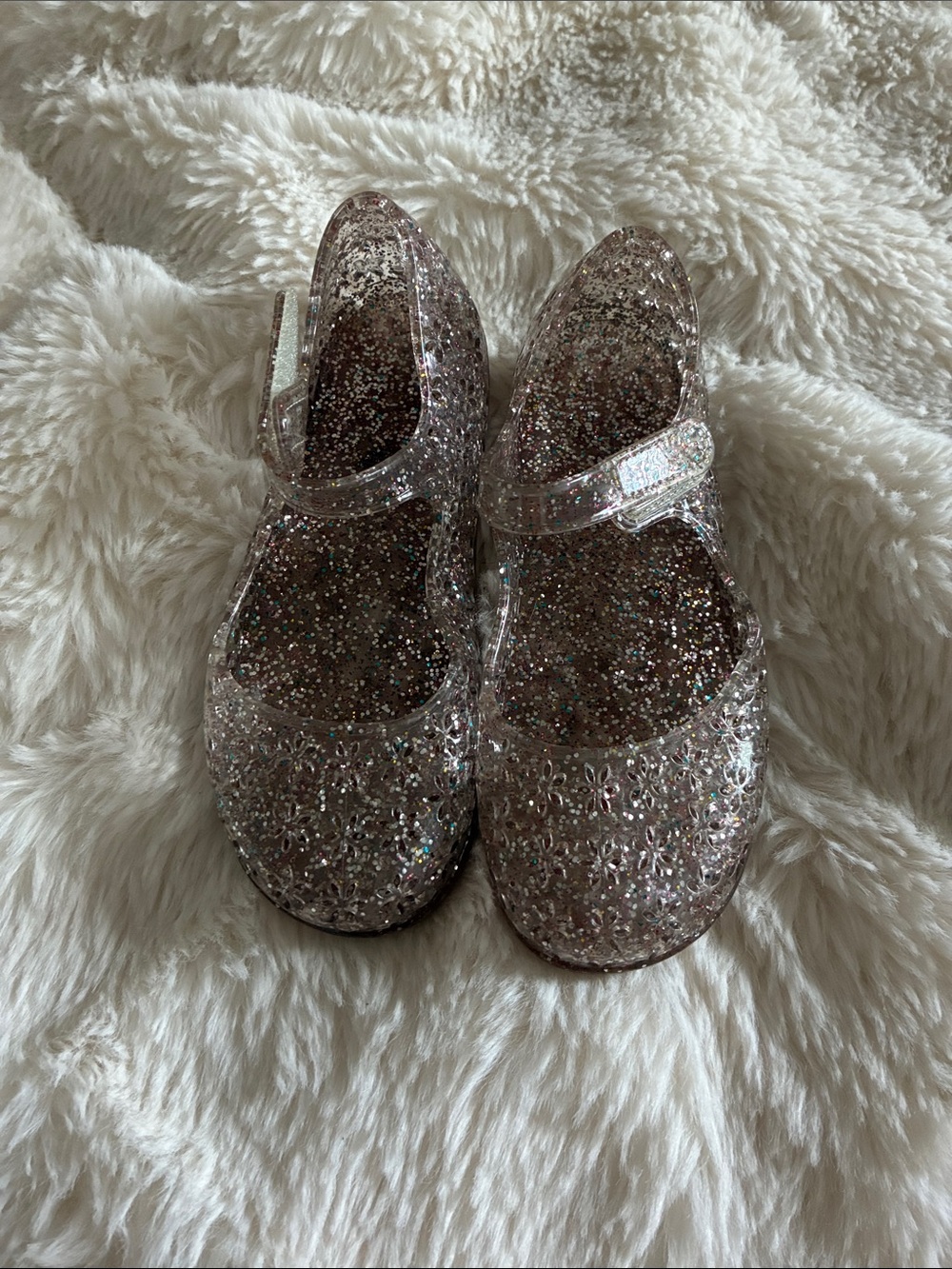 H&M Clear Glitter Mary Jane Kids Shoes